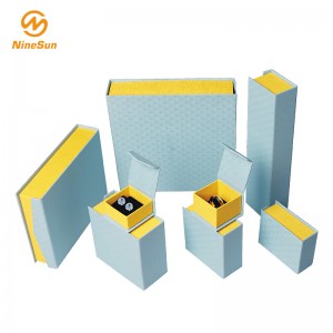 파란색, 노란색 선물 상자 - 보석 상자, 특별 한 결혼식 선물 상자